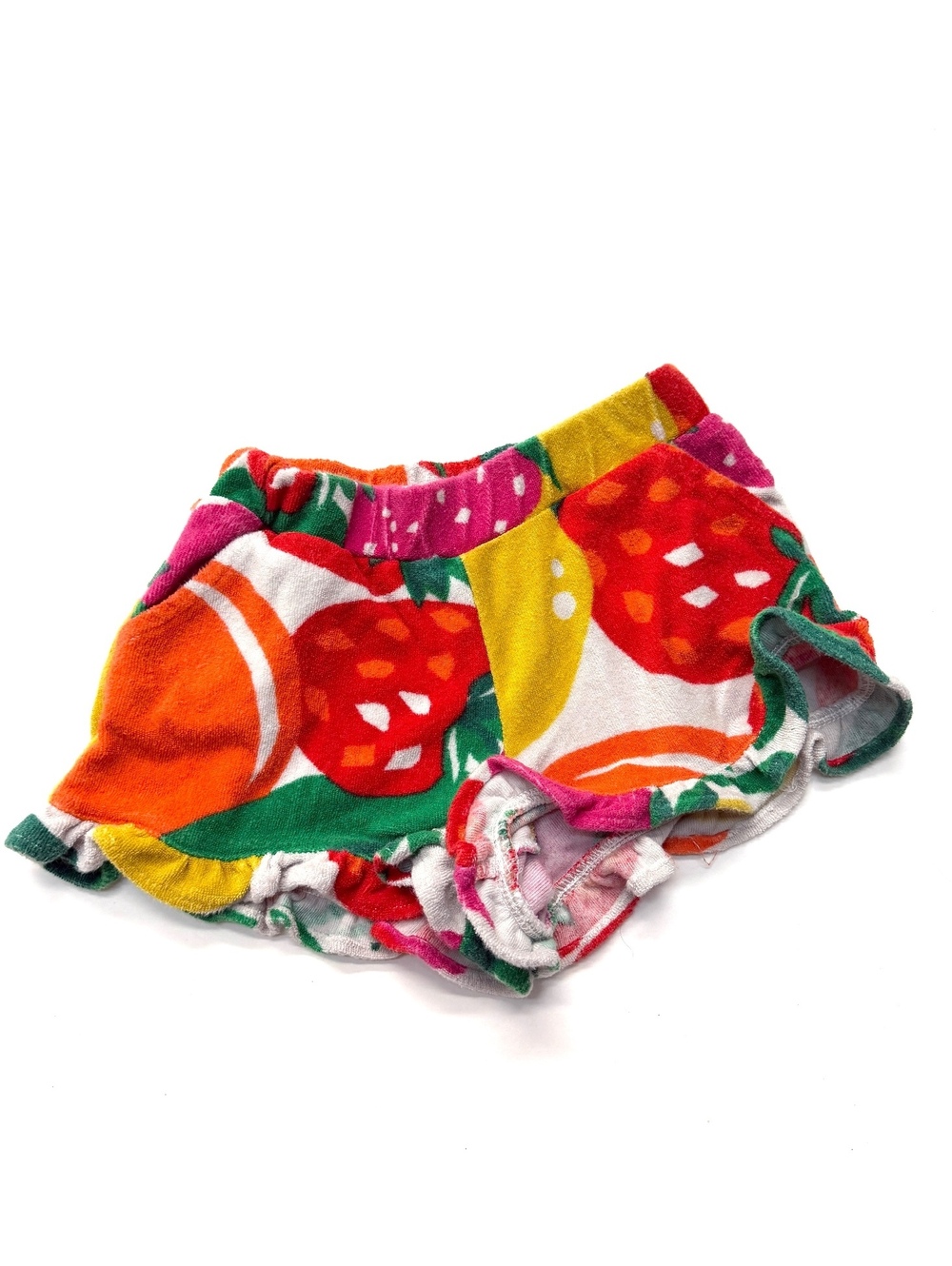 Mini Boden Baby Girls Fruit Print Terry Cloth Shorts 2-3